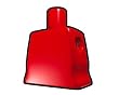 Red Curved Torso - LEGO Compatible Minifigure Piece