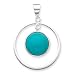 Sterling Silver Circle Turquoise Pendant