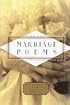 Marriage Poems (Everyman's Library Pocket Poets)