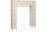 Lyon Locker 16 Person 69x18x78 16 Doors Ready To Assemble Putty