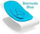 coco plexistyle baby lounger - White Frame - Bermuda Blue