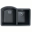 Swanstone QUDB-3322076 Undermount Large and Medium Double Bowl Granite Kitchen S