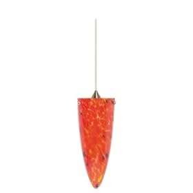Nuvo 60/665 Molten Lava Cone Pendant with Butterscotch Glass, Brushed Nickel
