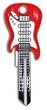 Cherry Red Electric Guitar Kwikset KW1 House Key