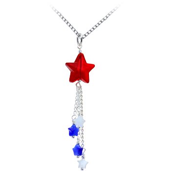 Handcrafted Sterling Silver Patriotic Star Necklace