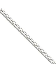 Sterling Silver 4.25mm Byzantine Chain QBZ100-8"