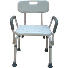 Drive Medical Bath Bench with Back and Removable Padded Arms