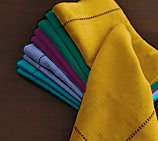Gold 20x20 Hemstitch Dinner Napkins 1 Dozen