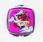 Love Tatoo Art Mirror Compact - by Spoontiques