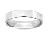 14 KT White Gold Wedding Band Flat - 4mm