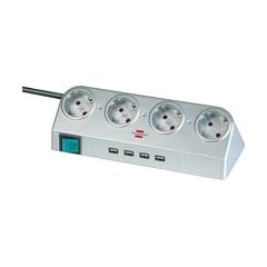 Brennenstuhl 4-fach Desktop Power mit Schalter und USB-Hub 2.0