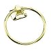 POLISHED BRASS TOWEL RING