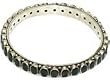 Sterling Silver Bangle Jewelry Garnet Gemstone 2.4 inches (ban137b)
