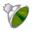 Ushio 1000584 - FNE/FG JR12V-50W/SP12/FG/Green - 50 Watt Green MR16 Halogen Light Bulb, 12 Volts, 12 Degree Spot
