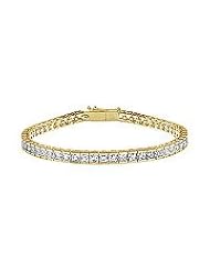 Diamond Tennis Bracelet : 14K Yellow Gold - 5.00 CT Diamonds