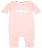 Pudding 100% Organic Cotton Babygrow - Pudding Logo Design