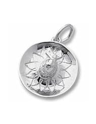 Rembrandt Charms, Sombrero Charm in Solid Sterling Silver or Gold