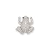 Sterling Silver CZ Frog Brooch