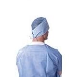 Medline Surgeon Cap, Tieback, Scrim, Blue, OSFM, 500/cs