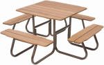 Jack-Post WL-38Z Four Sided Picnic Table Bronze Finish