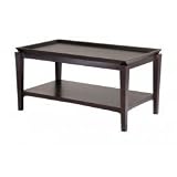 Tray Top Espresso Wood Coffee Table (Dark Espresso) (18.03H x 36.97W x 20.98D)