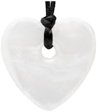 Teething Bling Pearl Shimmer Heart Pendant Teether Necklace