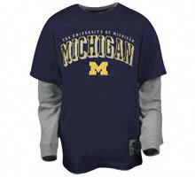 Buy Michigan Wolverines Momentum Double Layer Long Sleeve T-Shirt