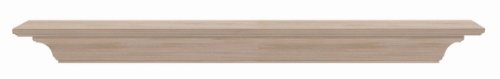 Pearl Mantels 418-60 Homestead Unfinished Fireplace Mantel Shelf, Length 60-Inches