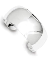 Sterling Silver 28.5mm Cuff Bangle Bracelet