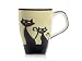 HuesNBrews Cattitude 12 Ounce Green Mug, 4 Pack