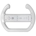 Invero Nintendo Wii White Remote Single Steering Wheel for all Driving Racing Games