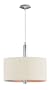 Eglo 88562A Halva, Brushed Aluminum and Chrome/White, 3-Light Pendant Light Fixture