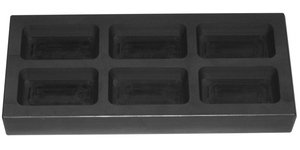 6 Cavity 10 Troy Oz Gold Graphite Ingot Mold 