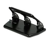 Office Depot(R) Heavy-Duty 3-Hole Paper Punch, Black