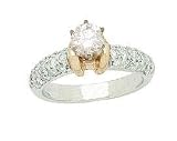Two-tone Opulent Diamond Engagement Ring