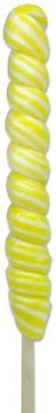 Yellow & White Round-Up Lollipop - 1 oz , (6 Count)