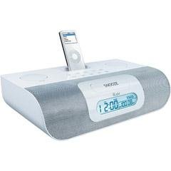 Buy White Stereo iPod® Dock With Dual Alarm Clock System by iLuv now!