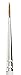 da Vinci Oil & Acrylic Series 1620 Oil Paint Brush, Round Russian Red Sable with Long Grey Handle, Size 0