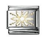 Snowflake White Classic Enamel, Italian Charm by Nomination Charms