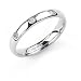 18ct White Gold 3 Diamond Court Shape Band Ring Wedding Ring- 3mm