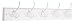 Liberty Hardware 129850 27-Inch Hook Rail with 5 Flared Top Hooks, White and White