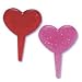 Transparent Glitter Puffy Heart Cupcake Picks