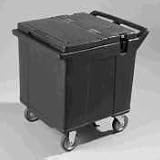 Cateraide Carlisle IC225003 Cateraide Black Mobile 125LB Ice Caddy