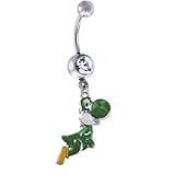 YOSHI from Super Mario Brothers Crystal Metal Enamel Cute Sexy Belly Navel Ring