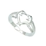 .925 Sterling Silver Toe Ring with Two Dolphins