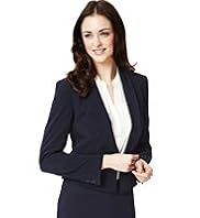 Shawl Collar Single Breasted 1 Button Jacket