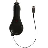Retractable Car Charger for Motorola RAZR V3 Bubble Gum Pink Phone! Cord recoils for a complete portable solution!