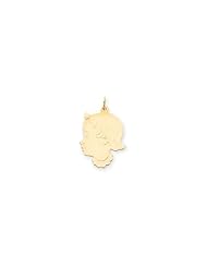 14K Girl Head Charm