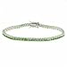 .925 Sterling Silver Emerald Tennis Bracelet