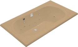 Kohler Memoirs 6 Foot Drop In Jetted Tub with Center Drain Mexican Sand - K-1418-AH-33